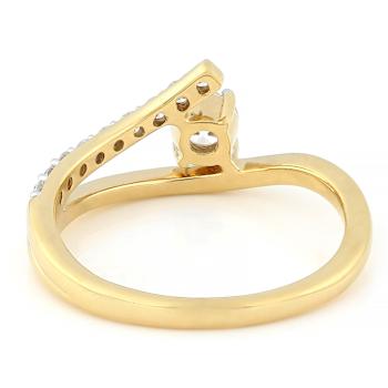 Sparkling Lab-Grown Diamond Halo Ring In 14K Gold Over Sterling Silver