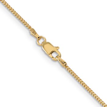 14k Yellow Gold 0.9mm Solid Franco 18 Inch Chain