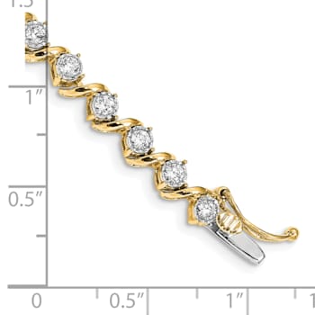 14K Yellow and White Gold Lab Grown Diamond VS/SI GH, Bracelet