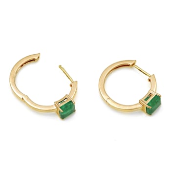 2.24 Ctw Emerald Earring in 14K YG