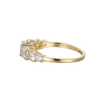 White Cubic Zirconia 18K Yellow Gold Over Sterling Silver Ring 2.90ctw