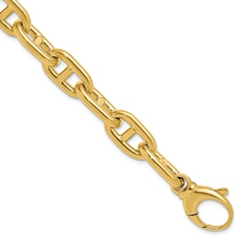 14K Yellow Gold 10mm Anchor Link 8 inch Bracelet