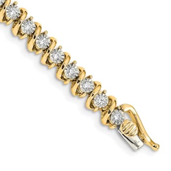14K Yellow and White Gold Lab Grown Diamond VS/SI GH, Bracelet
