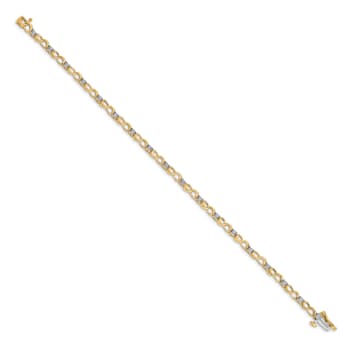 14k Yellow Gold and 14k White Gold with Rhodium over 14k Yellow Gold
Diamond Figure 8 Link Bracelet