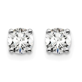 14K White Gold Lab Grown Diamond 2/3ctw VS/SI GH 4 Prong Earrings
