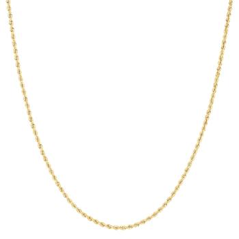 18k Yellow Gold-Plated Sterling Silver 1.2mm Rope Chain Necklace