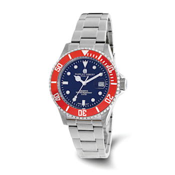 Charles Hubert Stainless Steel Blue Dial Watch