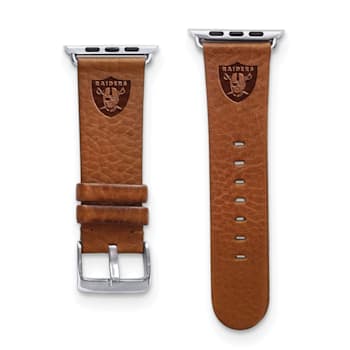 Gametime Las Vegas Raiders Leather Band fits Apple Watch (42/44mm S/M
Tan). Watch not included.