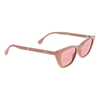 Fendi Injected Touch of FF Pink and Silver Tone Sunglasses
