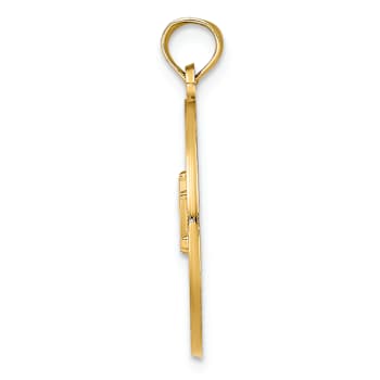 14k Yellow Gold Textured CHARLESTON Bridge Charm