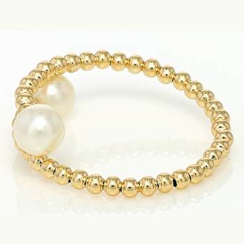 Freshwater Pearl Bypass Ring In 14K Gold
