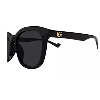 Gucci Black Square Frame / Gray Lens Sunglasses