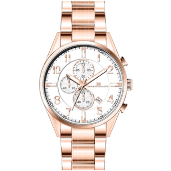 Oceanaut Men's Escapade White Dial, Rose Stainless Steel Watch