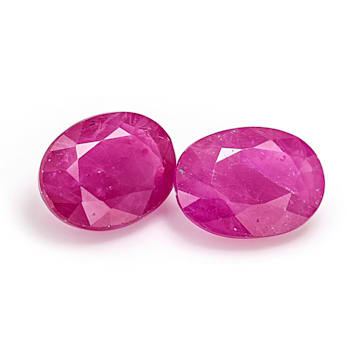 Ruby 7x5mm Oval Matched Pair 1.82ctw