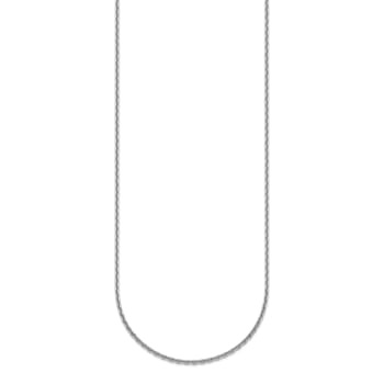 Rhodium Over Sterling Silver 1.8mm Cable 30 Inch Chain