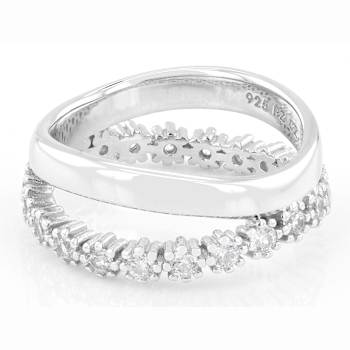 Multi-Row CZ Ring 1.43ctw In Sterling Silver