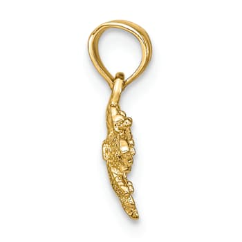 10K Yellow Gold Textured Mini Butterfly Charm