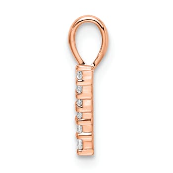 14k Rose Gold Diamond Number 7 Pendant