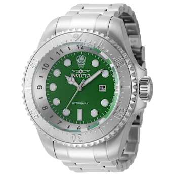 Invicta Hydromax 52mm Green Dial Stainless Steel Band Quartz Watch