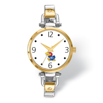 LogoArt University of Kansas Elegant Ladies Two-tone Watch