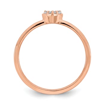 14K Rose Gold First Promise Diamond Promise/Engagement Ring 0.13ctw