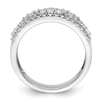 Rhodium Over 14K White Gold Diamond Band 0.88ctw
