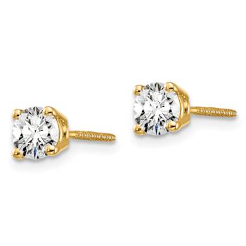 14K Yellow Gold Lab Grown Diamond 3/4ctw Certified VS/SI GH Screw Back 4
Prong Earrings