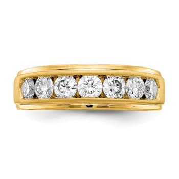 10K Yellow Gold Lab Grown Diamond, SI1/SI2, G H I, Men's Ring