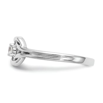 Rhodium Over 14K White Gold First Promise Diamond Promise/Engagement
Ring 0.11ctw