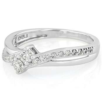 Lab Grown Diamond Crossover In Sterling Silver