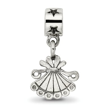 Sterling Silver Fan Dangle Bead