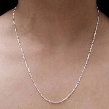 925 Sterling Silver 2mm Figaro Chain Necklace