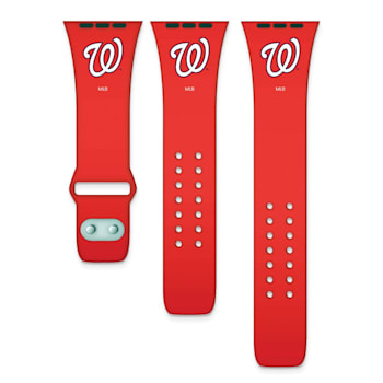 Gametime MLB Washington Nationals Red Silicone Apple Watch Band (42/44mm
M/L). Watch not included.