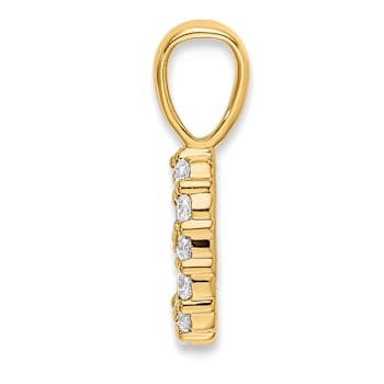 14K Yellow Gold Diamond Number 9 Pendant