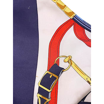 Hermes Eperon Dor Tellier Printed Silk Shawl Scarf