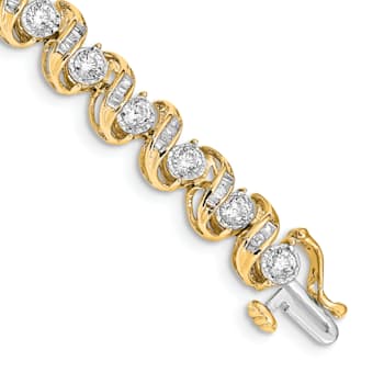 14k Yellow Gold and 14k White Gold with Rhodium over 14k Yellow Gold
Diamond Bracelet