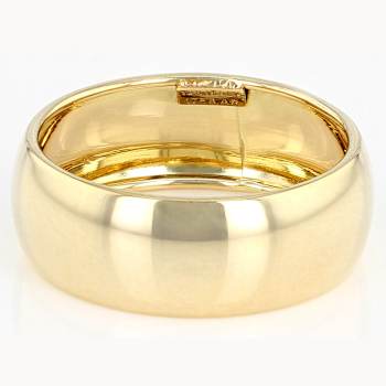 Wide Polished Band Ring In 18K Gold