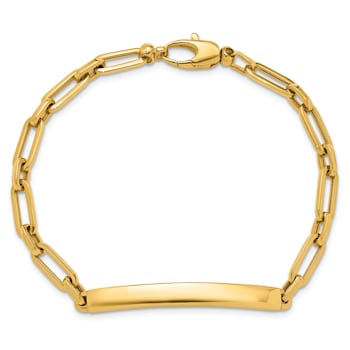 14K Yellow Gold 4.8mm ID Oval Link 7.5 inch Bracelet