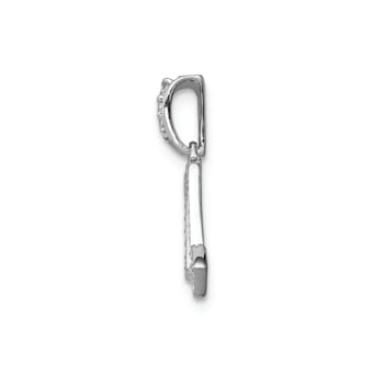 Rhodium Over 14K White Gold Diamond Scorpio Zodiac Pendant