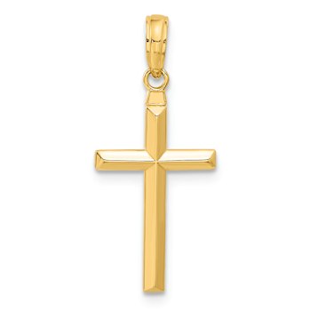 14k Yellow Gold Reversible Latin Cross Pendant