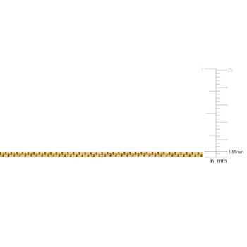 10K Yellow Gold 1.6mm Box Link Bracelet