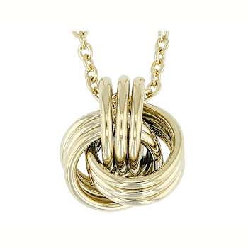 Gold-Tone Love Knot Sliding Pendant Necklace