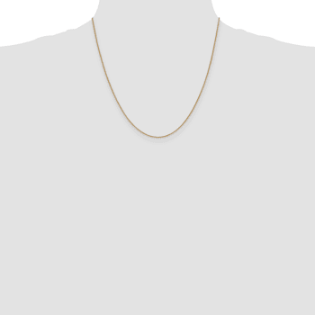 14k Yellow Gold 1mm Cable Chain 20 Inches