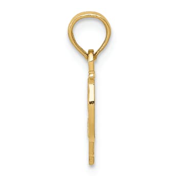 14K Yellow Gold I Heart PAPA Charm