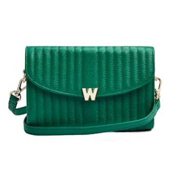Mimi Green Crossbody Bag with Wristlet