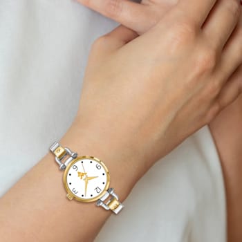 LogoArt West Virginia University Elegant Ladies Two-tone Watch