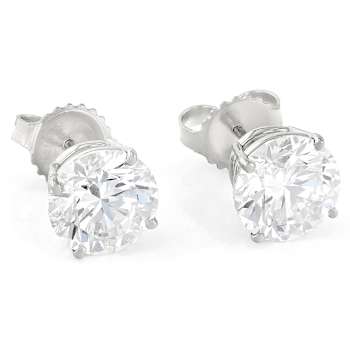 Lab-Grown Diamond Stud Earrings In 14K White Gold 4.00ctw