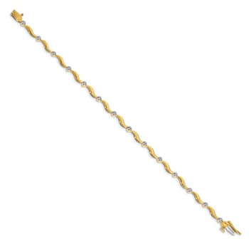 14k Yellow Gold and 14k White Gold with Rhodium over 14k Yellow Gold
Diamond Bracelet