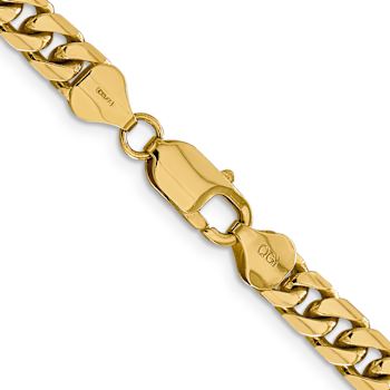 14k Yellow Gold 6.25mm Solid Miami Cuban 22 Inch Chain