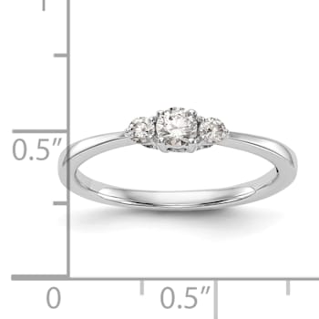 Rhodium Over 14K White Gold First Promise Diamond Promise/Engagement
Ring 0.25ctw